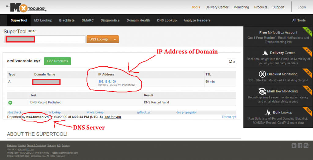 mxtoolbox-dns-lookup